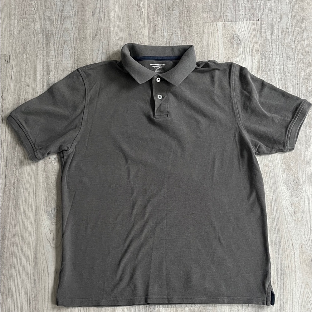Classic Regular Fit Dark Gray Charcoal Polo Short Sleeve Shirt